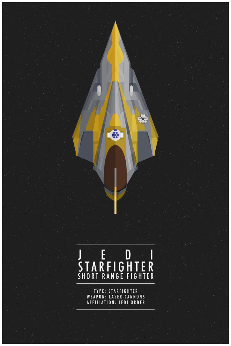 Illustration for article titled Recuerda todos los cazas de Star Wars con estos geniales pósters